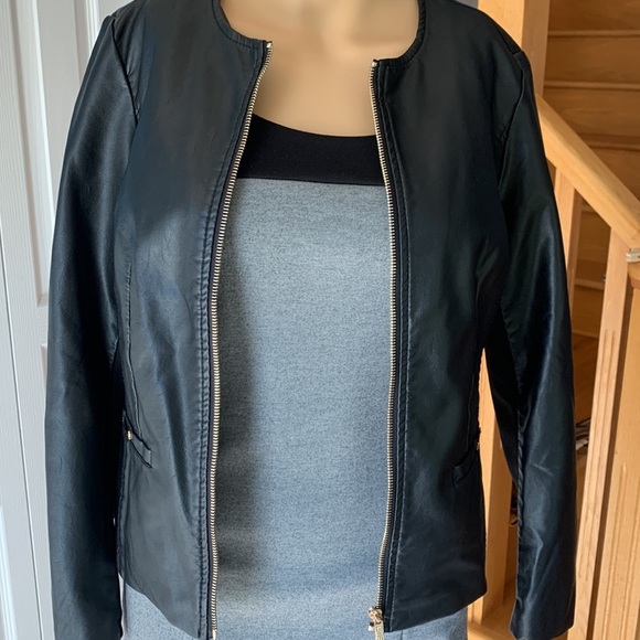 Cleo Petites Faux Leather Jacket Size XS - Picture 2 of 12